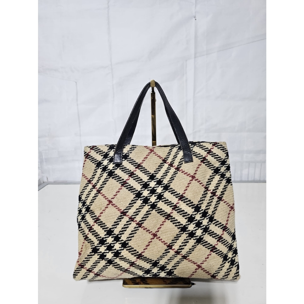 Burberry Nova Check Wool Tote Bag - Picture 3 of 10